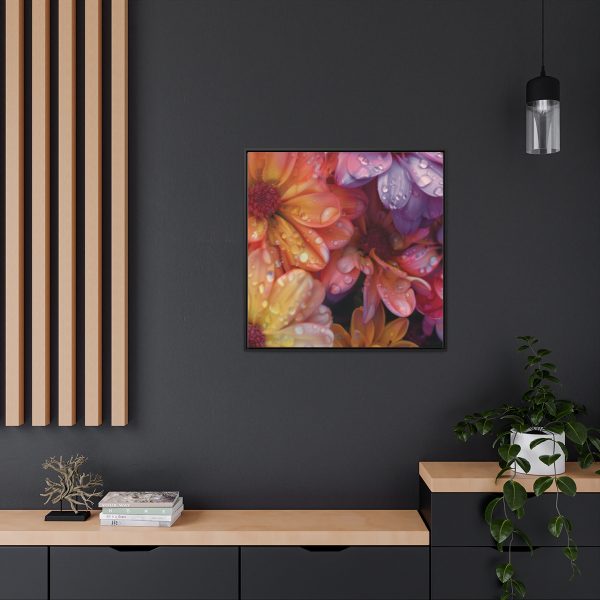 Bright Fantasy Floral 04 - Gallery Canvas Wraps, Square Frame - Image 74