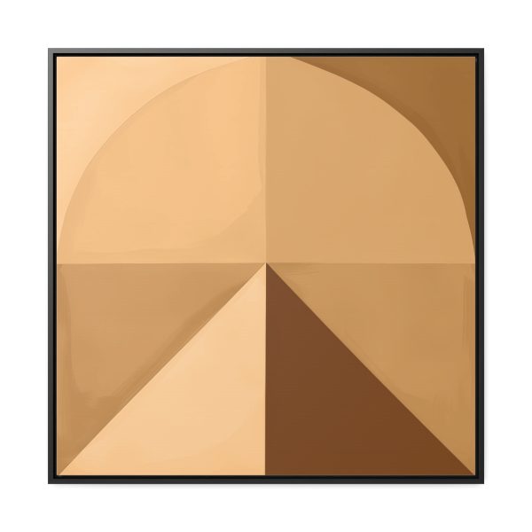 Soft Geometric Pyramid 02 in Honey Yellow Tone - Gallery Canvas Wraps, Square Frame - Image 70