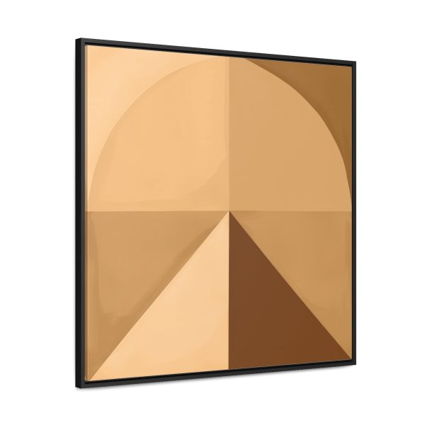 Soft Geometric Pyramid 02 in Honey Yellow Tone - Gallery Canvas Wraps, Square Frame - Image 71