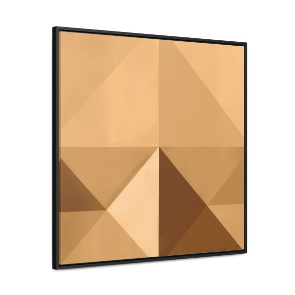 Soft Geometric Pyramid 03 in Honey Yellow Tone - Gallery Canvas Wraps, Square Frame - Image 71