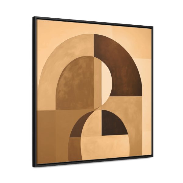 Soft Geometric Windows in Honey Yellow Tone - Gallery Canvas Wraps, Square Frame - Image 71