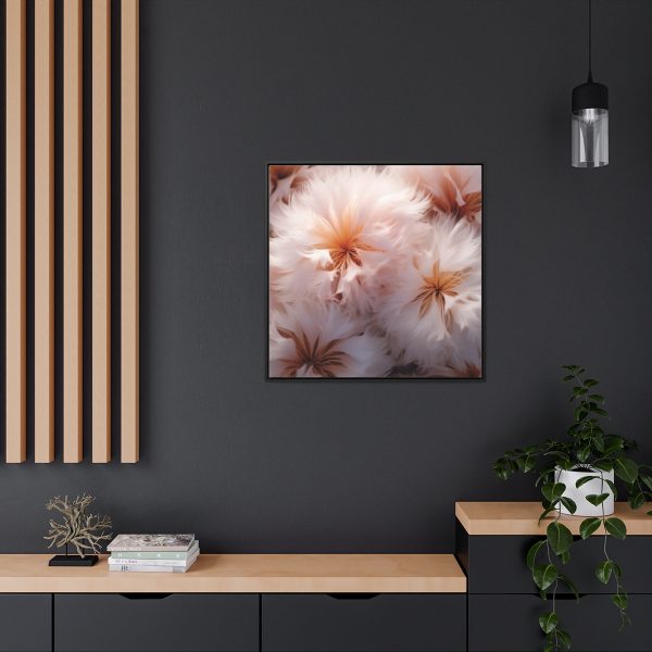 Soft Fantasy Feather Puffs - Gallery Canvas Wraps, Square Frame - Image 74