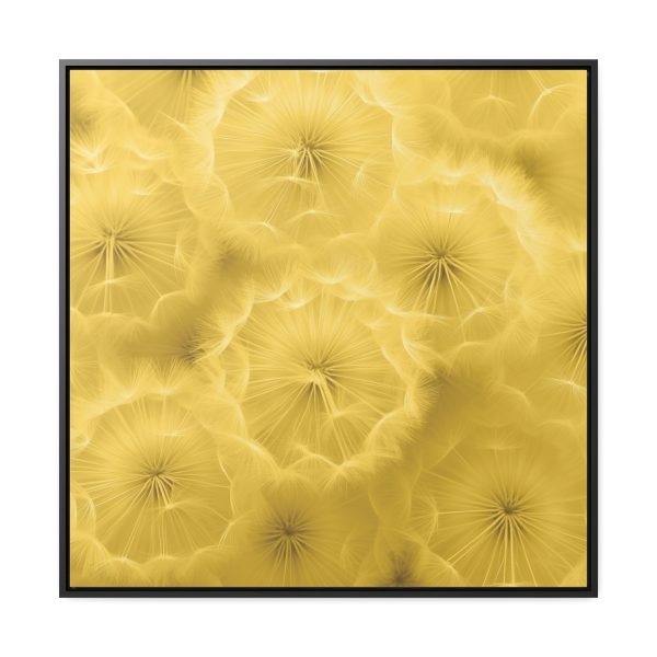 Dandelion Down Motif in Super Lemon Tone - Gallery Canvas Wraps, Square Frame - Image 70