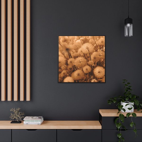 Dandelion Dream in Sunkissed Peach - Gallery Canvas Wraps, Square Frame - Image 74