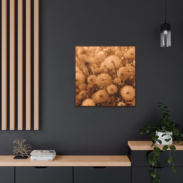 Dandelion Dream in Sunkissed Peach - Gallery Canvas Wraps, Square Frame - Image 80