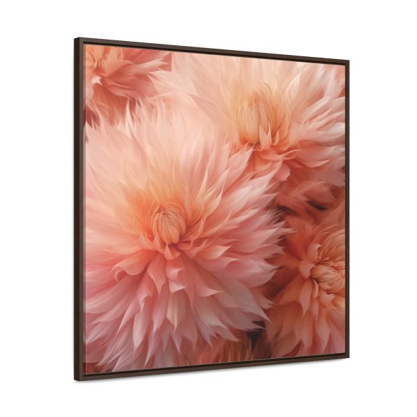 Lovely Fuzzy Buds in Peach 01 - Gallery Canvas Wraps, Square Frame - Image 76