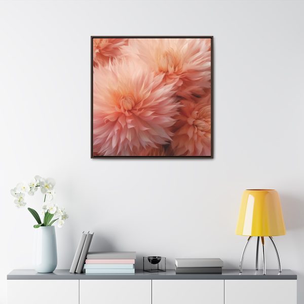 Lovely Fuzzy Buds in Peach 01 - Gallery Canvas Wraps, Square Frame - Image 79