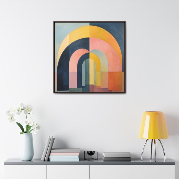 Soft Geometric Archways - Gallery Canvas Wraps, Square Frame - Image 79