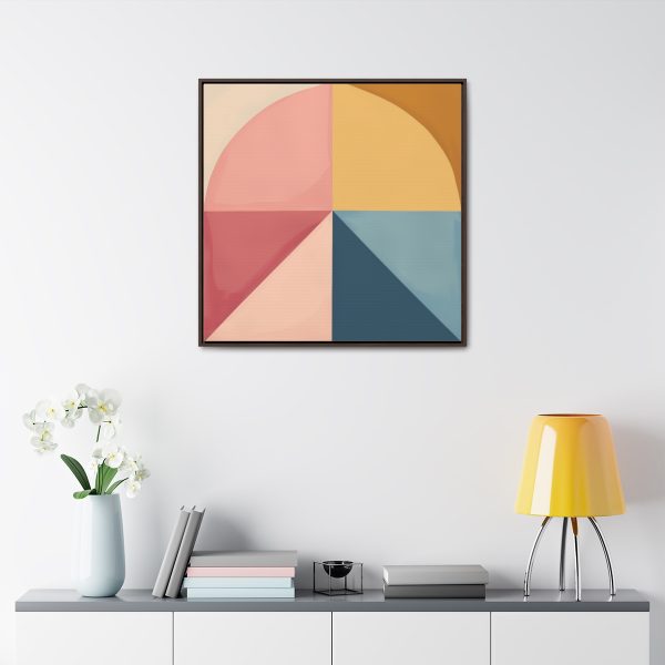 Soft Geometric Pyramid 02 - Gallery Canvas Wraps, Square Frame - Image 79