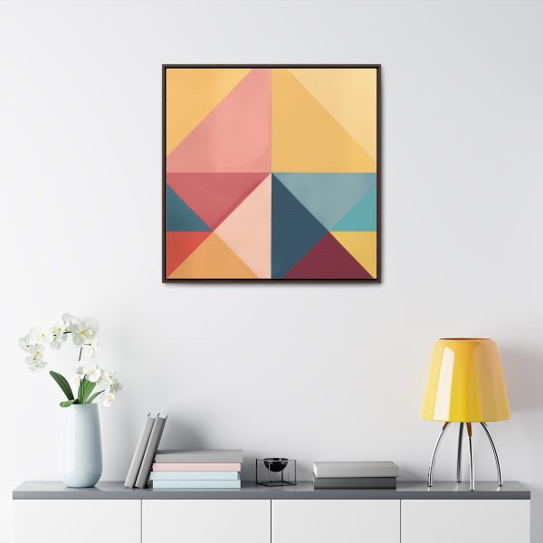 Soft Geometric Pyramid 03 - Gallery Canvas Wraps, Square Frame - Image 79