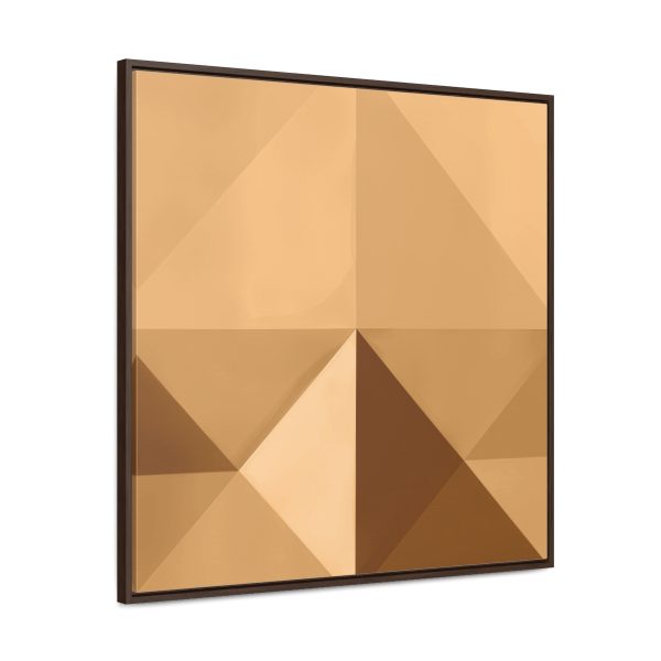 Soft Geometric Pyramid 03 in Honey Yellow Tone - Gallery Canvas Wraps, Square Frame - Image 76