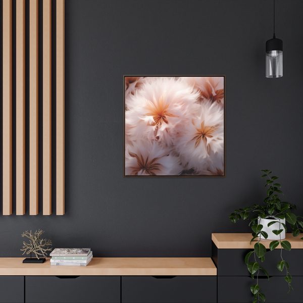 Soft Fantasy Feather Puffs - Gallery Canvas Wraps, Square Frame - Image 80