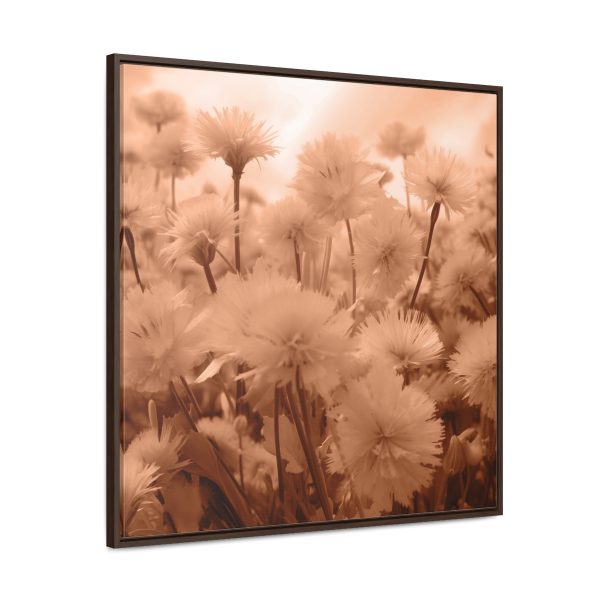 Fuzzy Dandelion Fantasy in Peach Fuzz Tone - Gallery Canvas Wraps, Square Frame - Image 76