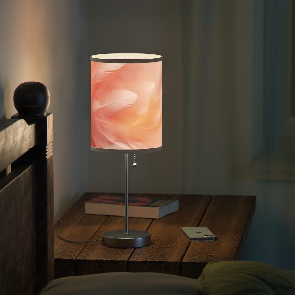 Lovely Fuzzy Feathers in Peach 02 - Lamp on a Stand, US|CA plug - Image 12