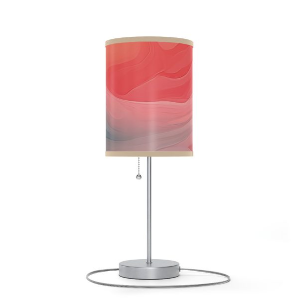 Aqueous Expression in Navy and Peachy Pastels 02 - Lamp on a Stand, US|CA plug - Image 10