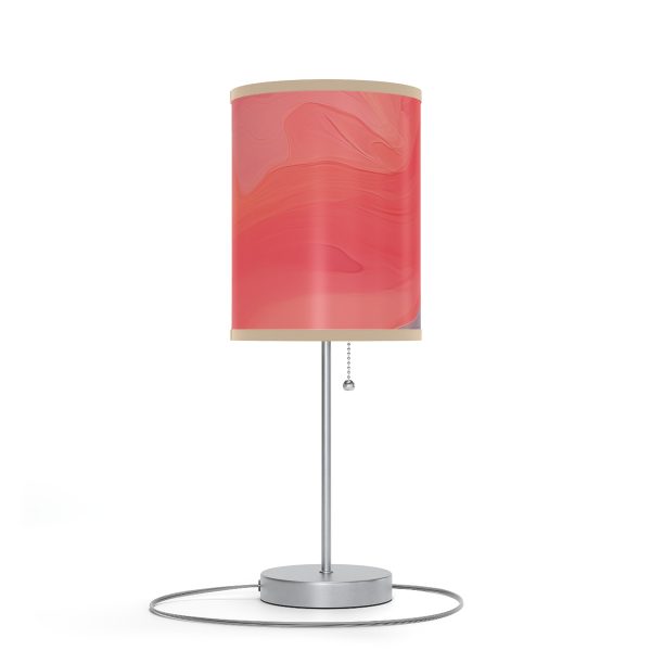 Aqueous Expression in Navy and Peachy Pastels 04 - Lamp on a Stand, US|CA plug - Image 9