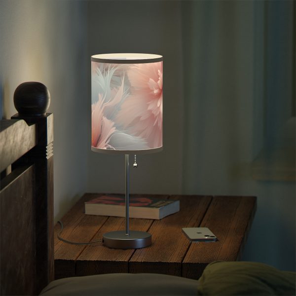 Powder Pink and Baby Blue Feathery Floral - Lamp on a Stand, US|CA plug - Image 12