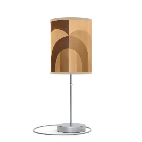 Soft Geometric Archways in Honey Yellow Tone - Lamp on a Stand, US|CA plug - Image 7