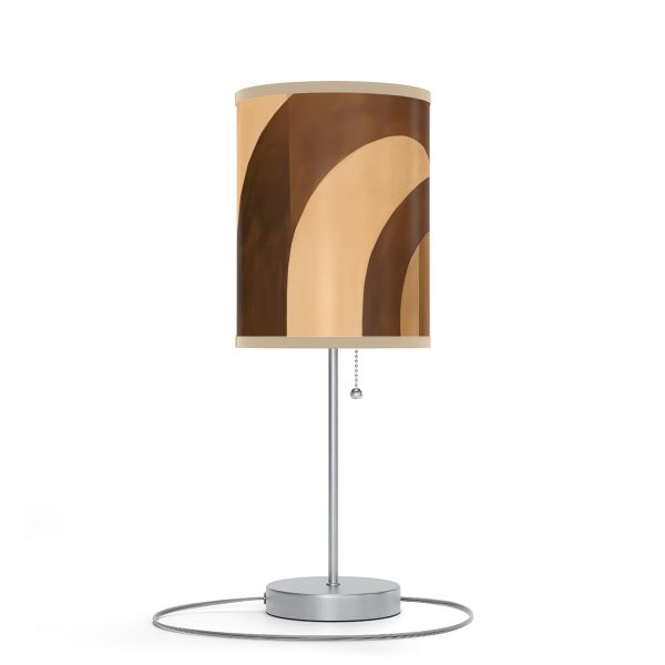 Soft Geometric Archways in Honey Yellow Tone - Lamp on a Stand, US|CA plug - Image 9