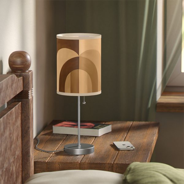 Soft Geometric Archways in Honey Yellow Tone - Lamp on a Stand, US|CA plug - Image 11