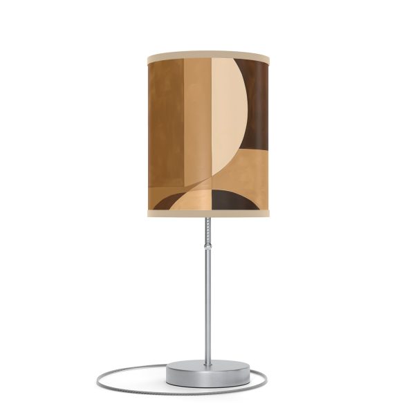 Soft Geometric Windows in Honey Yellow Tone - Lamp on a Stand, US|CA plug - Image 7