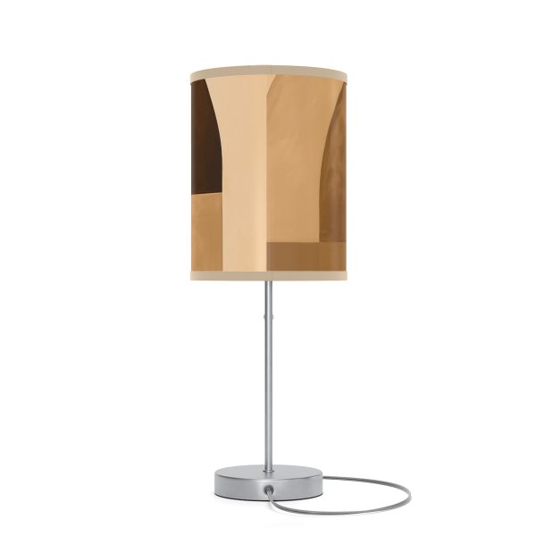 Soft Geometric Windows in Honey Yellow Tone - Lamp on a Stand, US|CA plug - Image 8