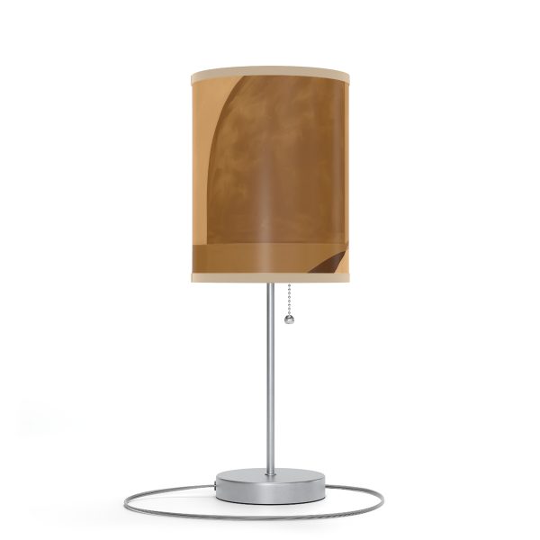 Soft Geometric Windows in Honey Yellow Tone - Lamp on a Stand, US|CA plug - Image 9