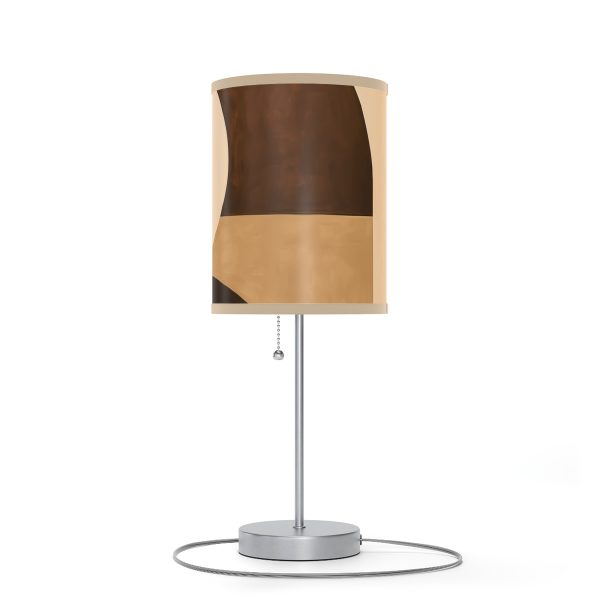 Soft Geometric Windows in Honey Yellow Tone - Lamp on a Stand, US|CA plug - Image 10