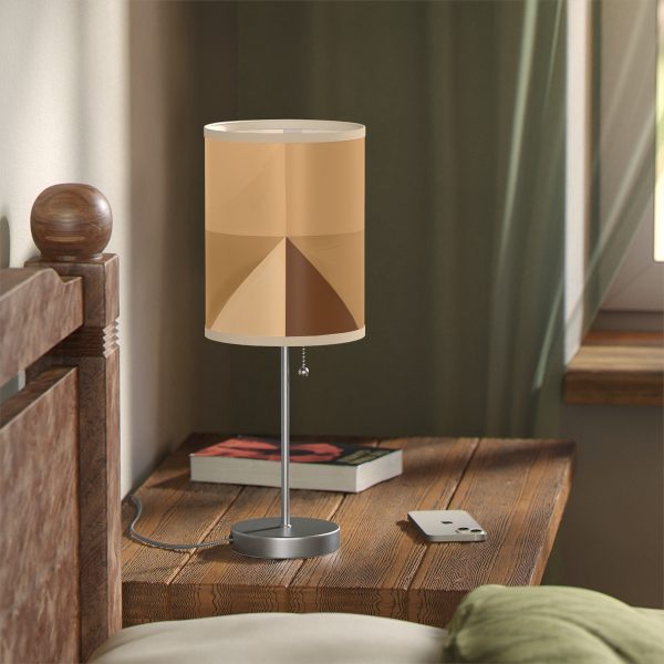 Soft Geometric Pyramid 02 in Honey Yellow Tone - Lamp on a Stand, US|CA plug - Image 11