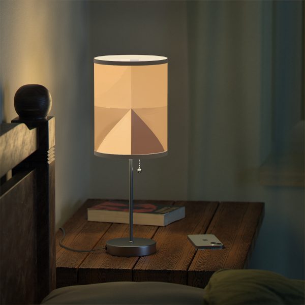 Soft Geometric Pyramid 02 in Honey Yellow Tone - Lamp on a Stand, US|CA plug - Image 12