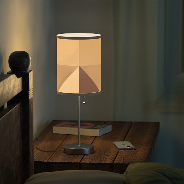 Soft Geometric Pyramid 03 in Honey Yellow Tone - Lamp on a Stand, US|CA plug - Image 12