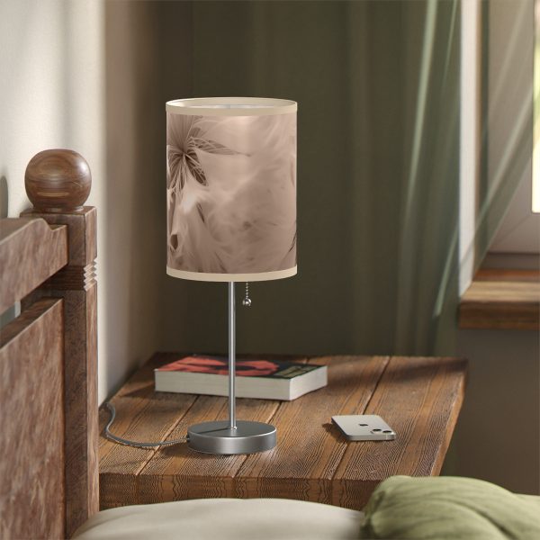 Soft Fantasy Feather Puffs in Peach Puree Tone - Lamp on a Stand, US|CA plug - Image 11