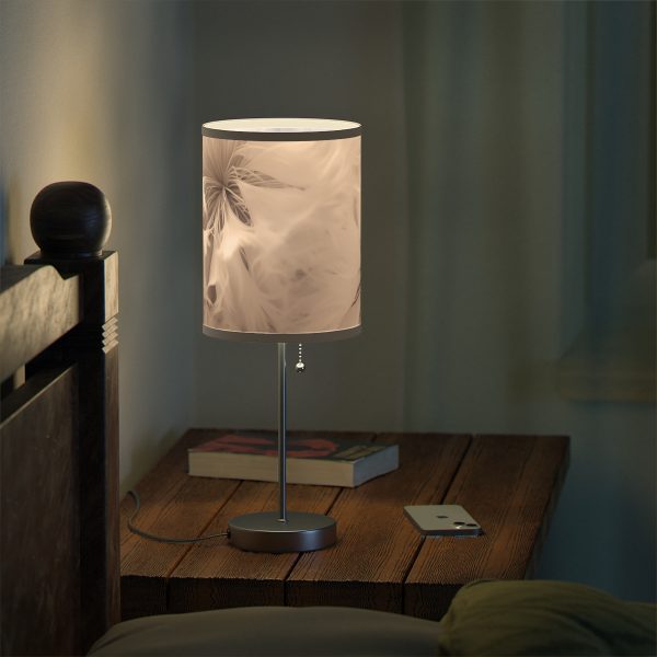 Soft Fantasy Feather Puffs in Peach Puree Tone - Lamp on a Stand, US|CA plug - Image 12