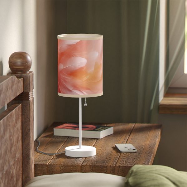 Lovely Fuzzy Feathers in Peach 02 - Lamp on a Stand, US|CA plug - Image 5