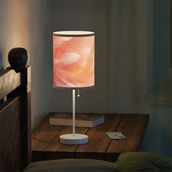 Lovely Fuzzy Feathers in Peach 02 - Lamp on a Stand, US|CA plug - Image 6