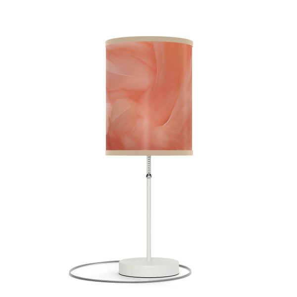 Lovely Fuzzy Feathers in Peach 01 - Lamp on a Stand, US|CA plug