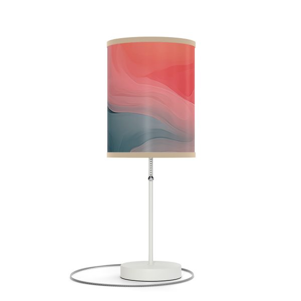 Aqueous Expression in Navy and Peachy Pastels 02 - Lamp on a Stand, US|CA plug