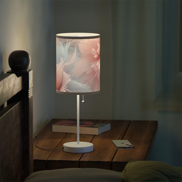 Powder Pink and Baby Blue Feathery Floral - Lamp on a Stand, US|CA plug - Image 18