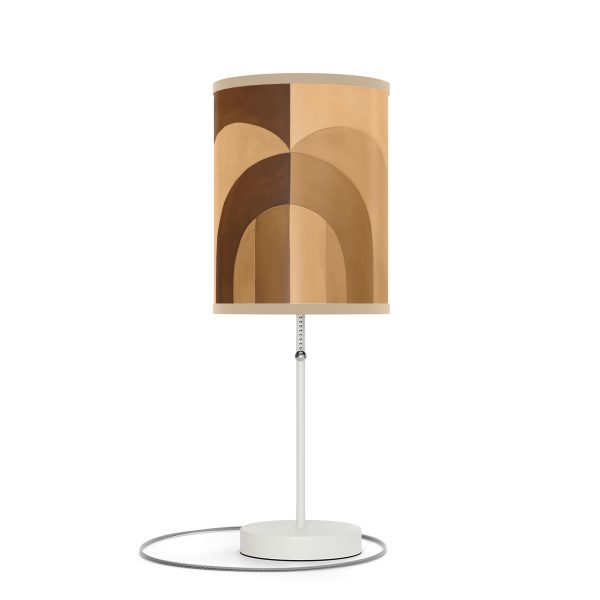 Soft Geometric Archways in Honey Yellow Tone - Lamp on a Stand, US|CA plug