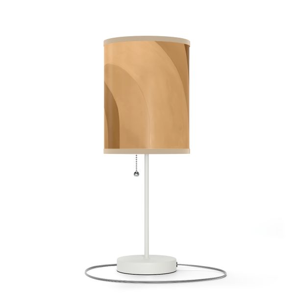 Soft Geometric Archways in Honey Yellow Tone - Lamp on a Stand, US|CA plug - Image 4