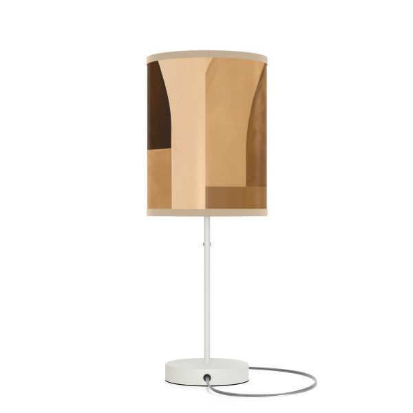 Soft Geometric Windows in Honey Yellow Tone - Lamp on a Stand, US|CA plug - Image 2