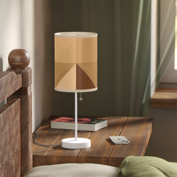 Soft Geometric Pyramid 02 in Honey Yellow Tone - Lamp on a Stand, US|CA plug - Image 17