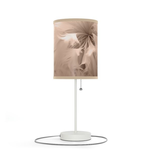 Soft Fantasy Feather Puffs in Peach Puree Tone - Lamp on a Stand, US|CA plug - Image 3