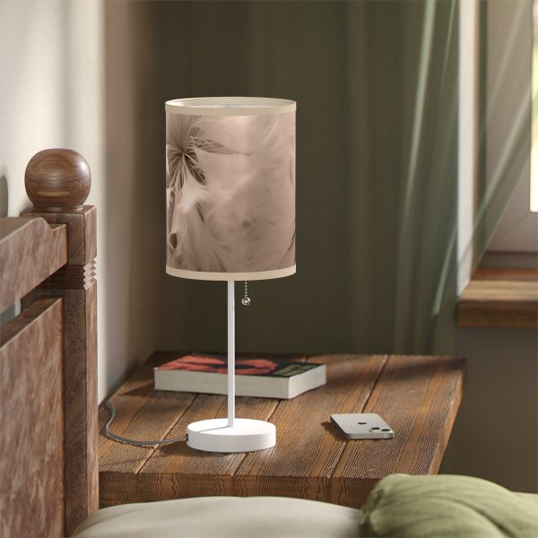 Soft Fantasy Feather Puffs in Peach Puree Tone - Lamp on a Stand, US|CA plug - Image 5