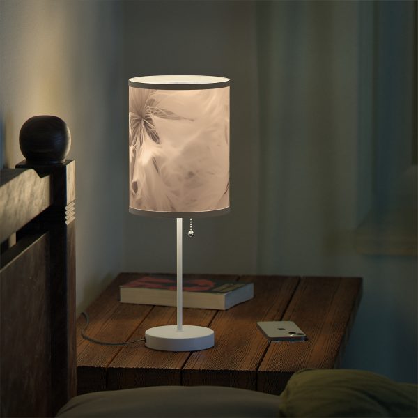 Soft Fantasy Feather Puffs in Peach Puree Tone - Lamp on a Stand, US|CA plug - Image 6