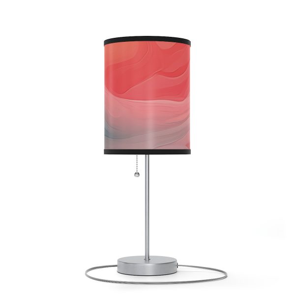 Aqueous Expression in Navy and Peachy Pastels 02 - Lamp on a Stand, US|CA plug - Image 16