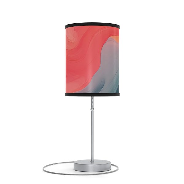 Aqueous Expression in Navy and Peachy Pastels 04 - Lamp on a Stand, US|CA plug - Image 13