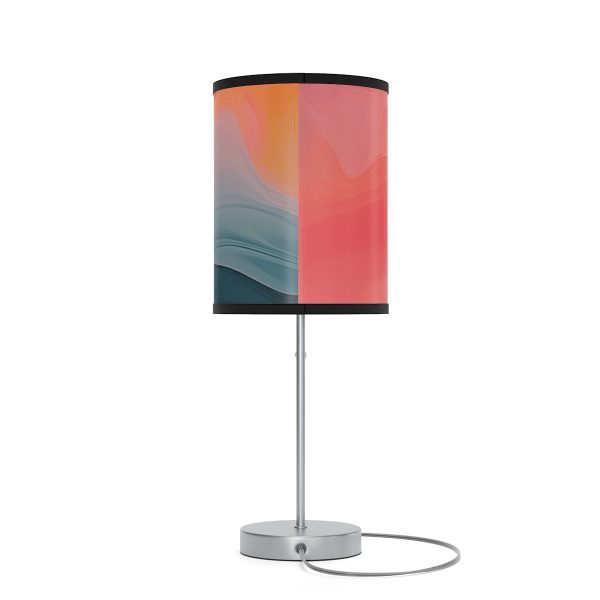 Aqueous Expression in Navy and Peachy Pastels 04 - Lamp on a Stand, US|CA plug - Image 14