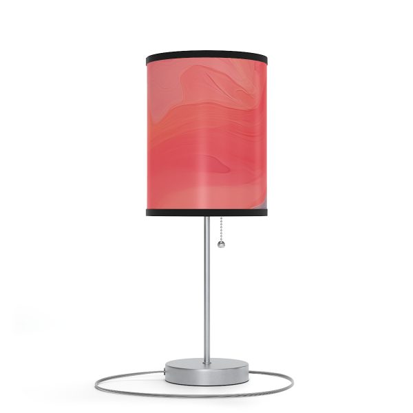 Aqueous Expression in Navy and Peachy Pastels 04 - Lamp on a Stand, US|CA plug - Image 15