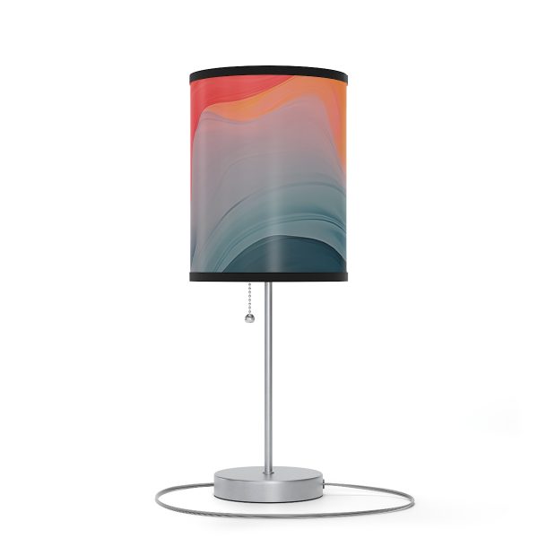 Aqueous Expression in Navy and Peachy Pastels 04 - Lamp on a Stand, US|CA plug - Image 16